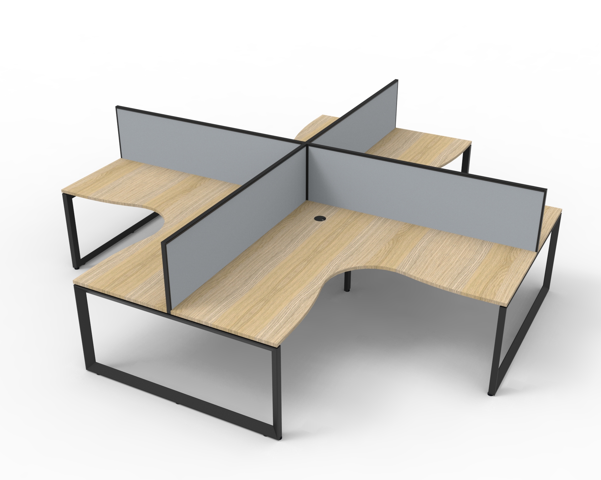 Loop 4 Person Corner Workstation